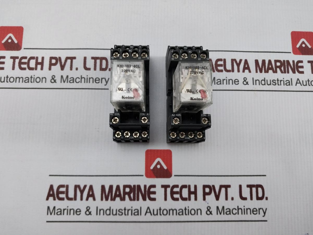 Koino Kh-103-4Cl General Purpose Relay With Base Pt78704,24Vdc,3A