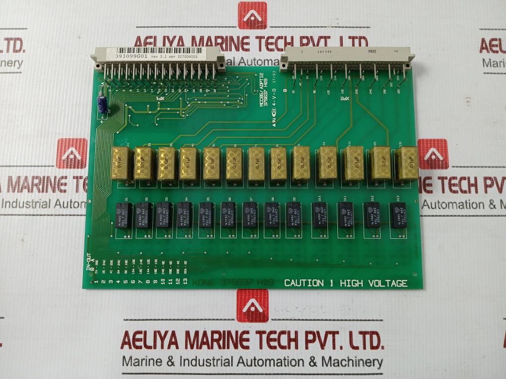 Kone Revision 3.1 Opto-Isolator Digital Input Pcb Module 376637 H09
