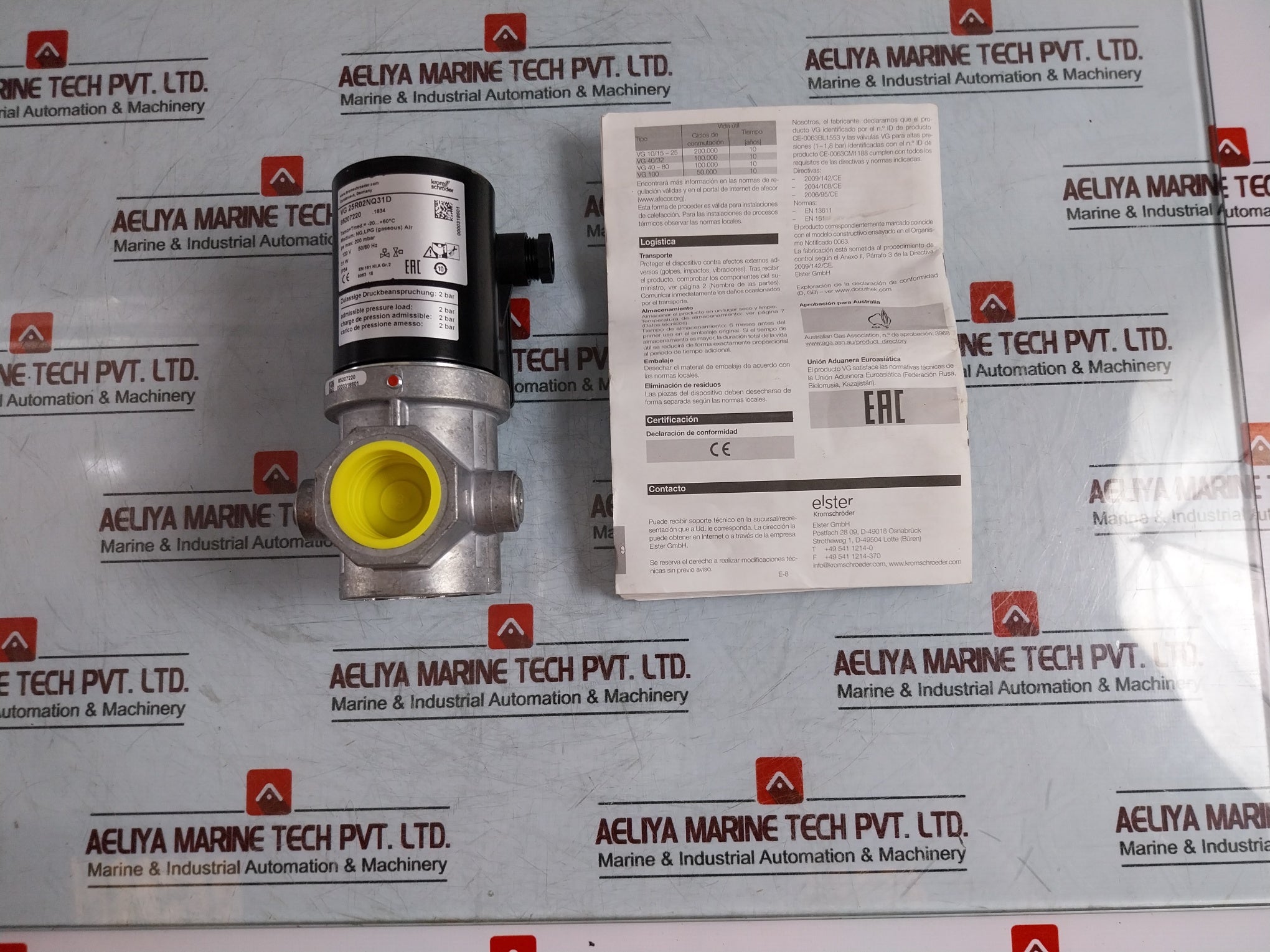 Krom Schroder Vg 25R02Nq31D Gas Solenoid Valve 120V 50/60Hz 31W 85207220