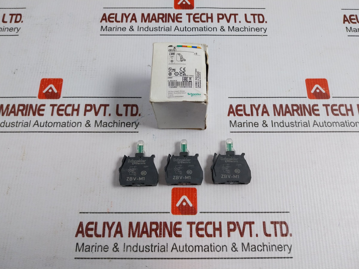 Led-Lamp-Light-Block-240V-14Ma-Schneider-Electric-Zbv-m1-Lot-Of-3X-1