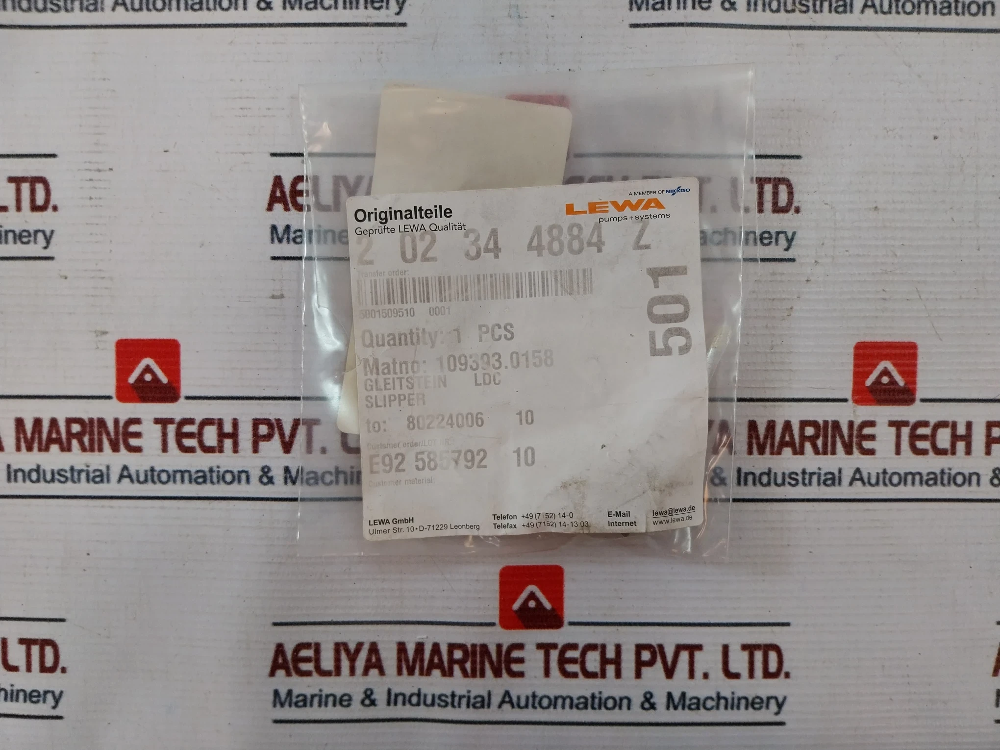 Lewa P-6267A O-ring Connecting Rod Ball Valve P-6267A.0019