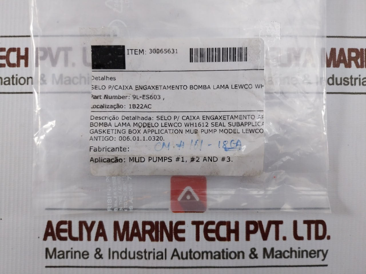 Lewco 9l-Es603 Spring Energized Seal 30065631
