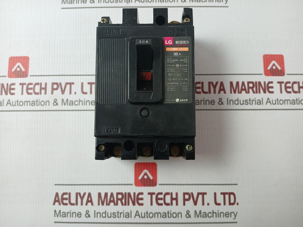 Lg Abe 53 3 Pole Molded Case Circuit Breaker For Wiring Ac 600V 30A Ba 510 9054