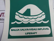 Liferaft Life Raft Emergency Sticker