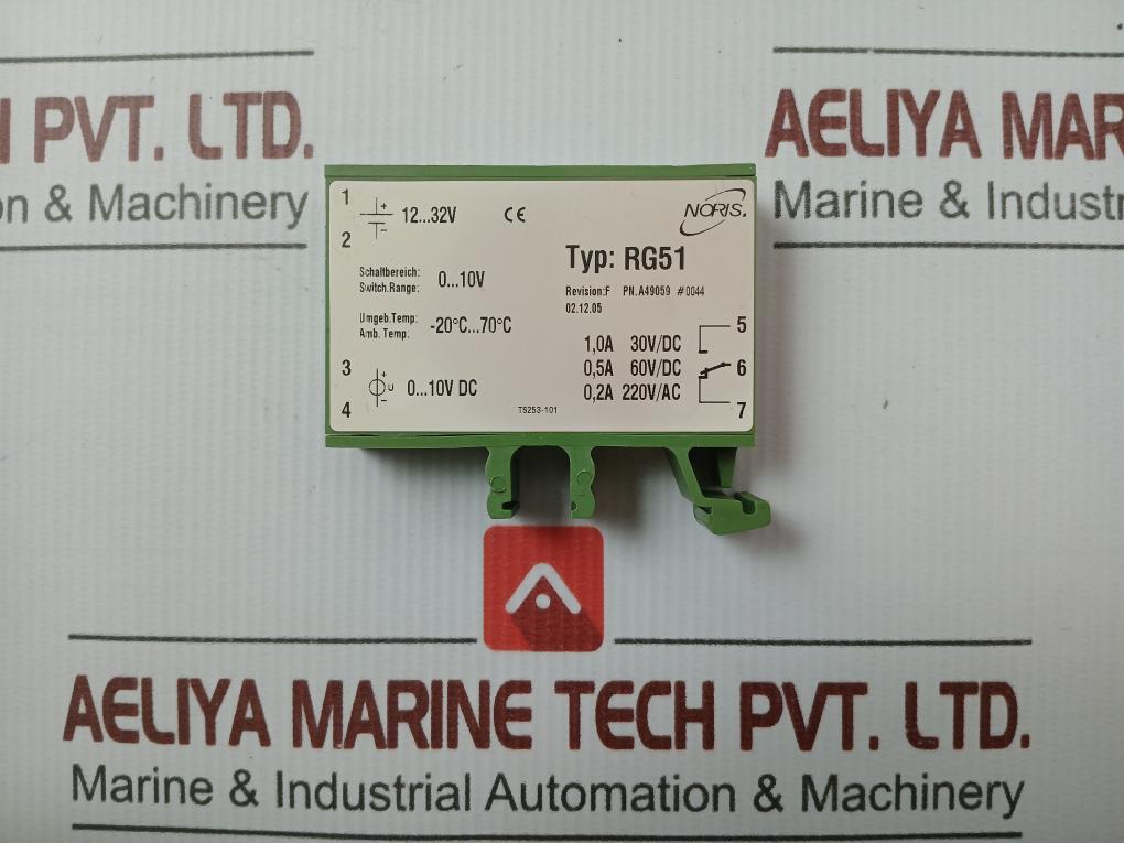 Limit Value Switch for Direct Voltage RG51 BY NORIS Rev-F