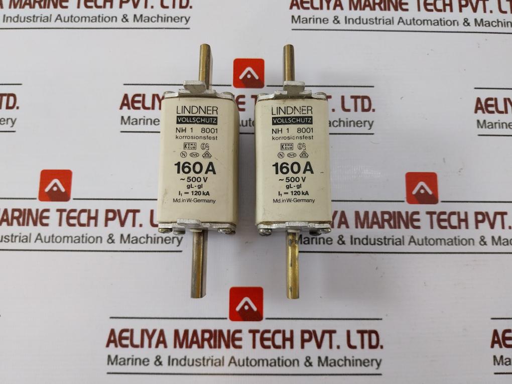 Lindner Nh 1 8001 160A ~500V Fuse Vollschutz/Full Protection