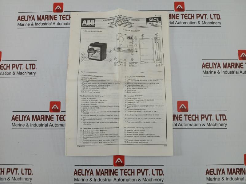 Lna 32 Limitor Circuit Breaker 32a 660v By Abb