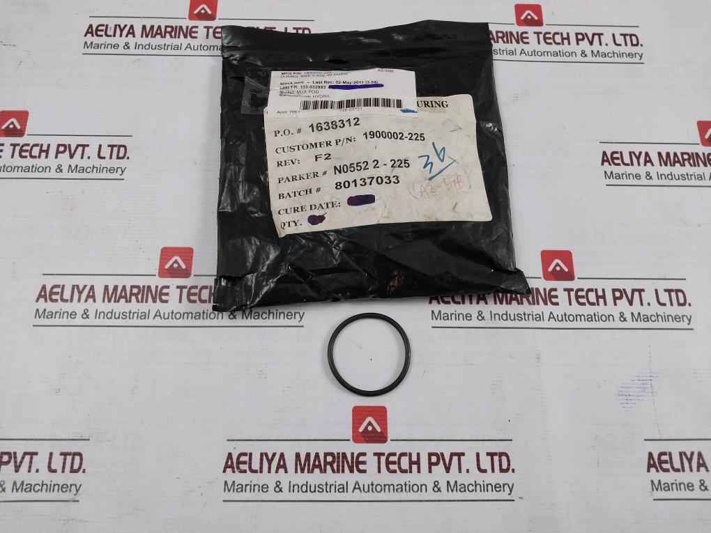 Lot Of 10X HYDRIL 1900002-225 O-ring, SIZE 2-225, 90 DURO 7097 748-03721