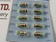 Lot of 10X IDEC IZUMI LFTD-2GPN10 Green LED Bulb