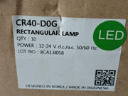 Lot Of 10x Rectangular Lamp 12-24 Vdc By Hanyoung Nux Cr40-D0g