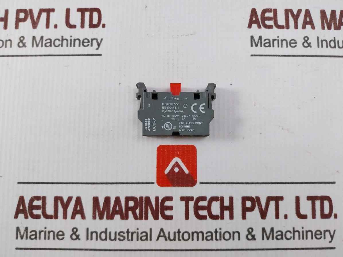 Lot of 2X ABB MCB-01 NC Auxiliary Contact Block 400V 4A