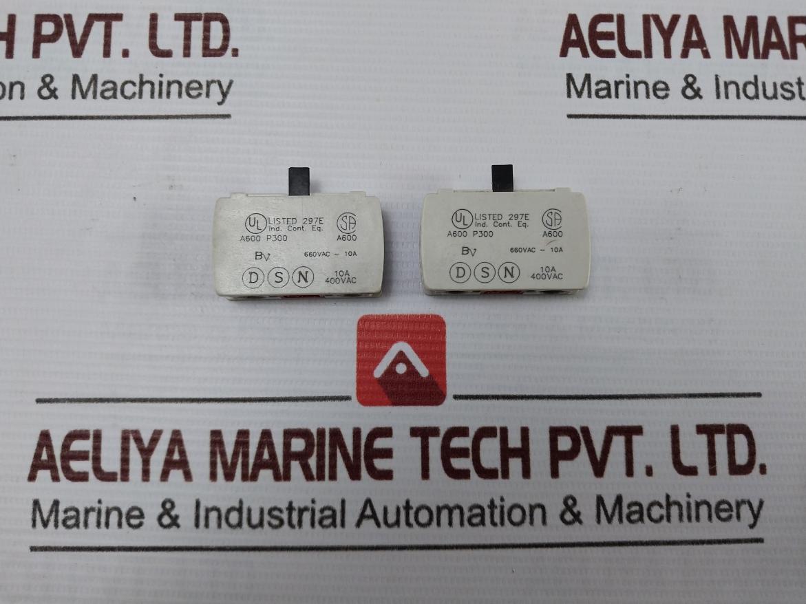 Lot Of 2X Baco 23E01 Contact Block 660Vac - 10A