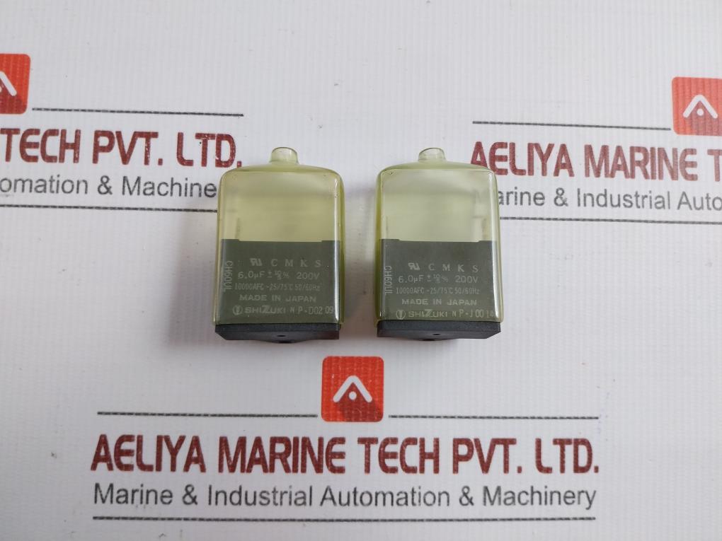 Lot Of 2X Ch60Ul 200V Brand Shizuki 50/60Hz Motor Run Capacitor