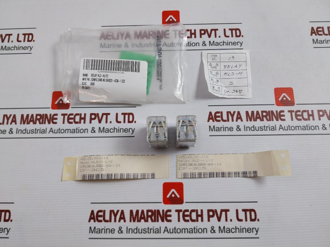 Lot of 2X MATSUSHITA HL2-H-DC24V Relay