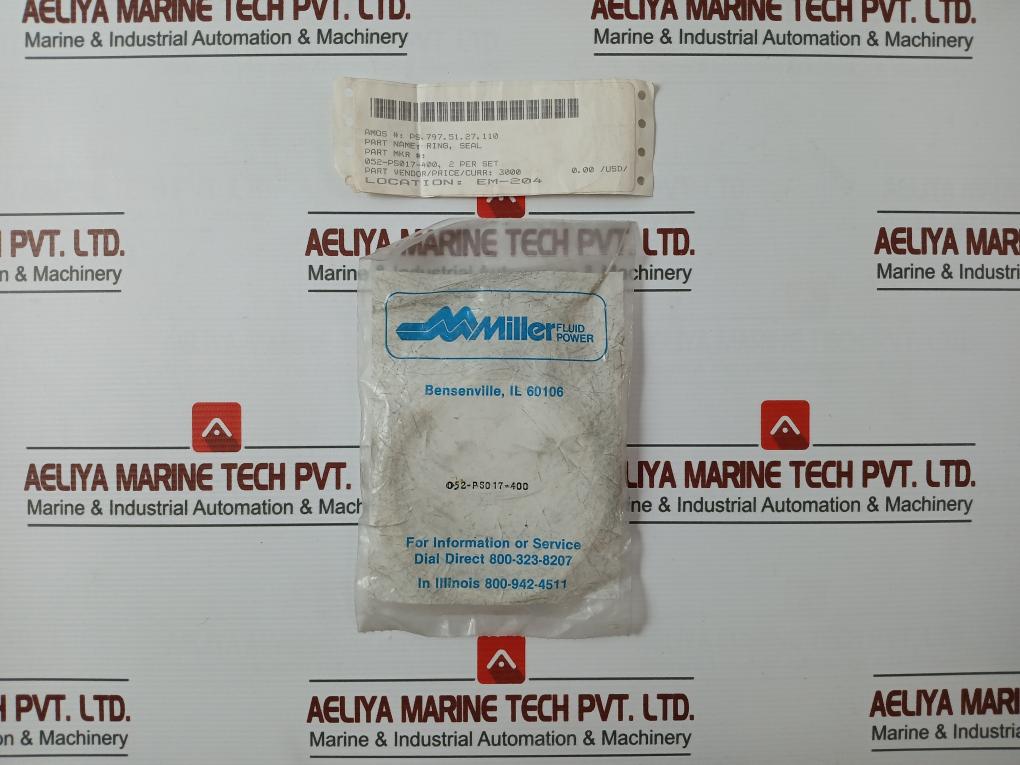 Lot Of 2X Miller Fluid Power 052-ps017-400 Piston Seal Ring