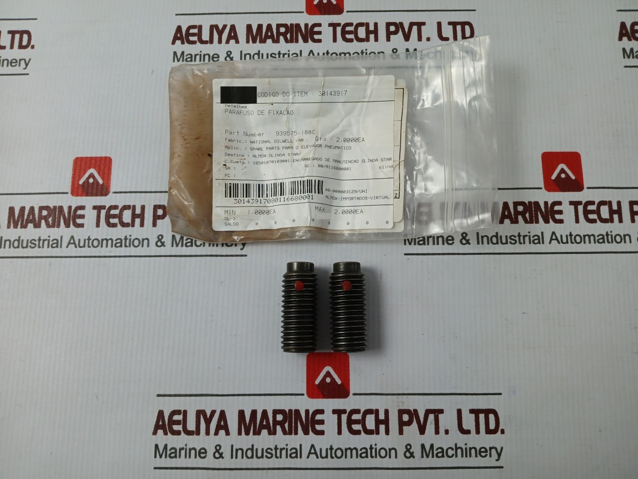 Lot Of 2X National Oilwell Varco 939575-188C Fixing Screw Fixing Screw