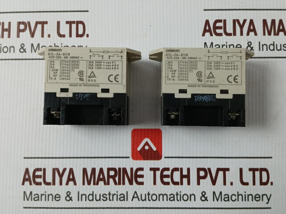 Lot Of 2X Omron G7L-2A-bub Relay 240V