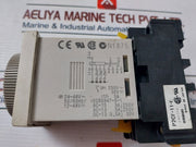 Lot of 2X OMRON H3CR-A Timer Relay with Base 12-48VDC 50/60HZ