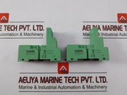Lot of 2X Phoenix Contact 28 33 576 DIN Rail Relay Socket 12A 300VAC
