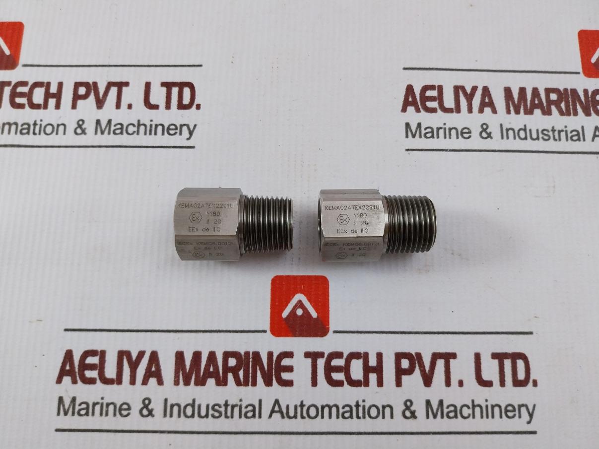 Lot Of 2X Rosemount 00444-0282 Hydraulic Adapter Fitting M20 1/2-14A Npt