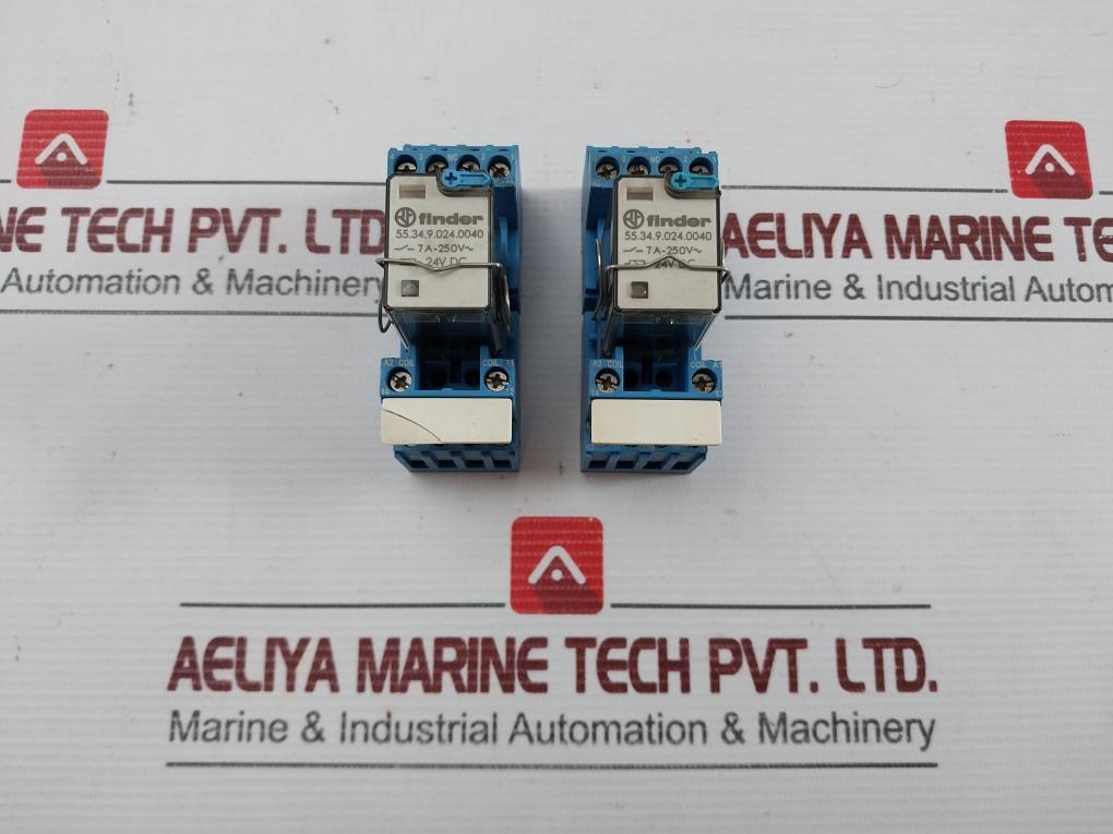 Lot Of 2x 55.34.9.024.0040 Brand Finder 7a-250v 12a/10a 300vac Plug In Power Relay