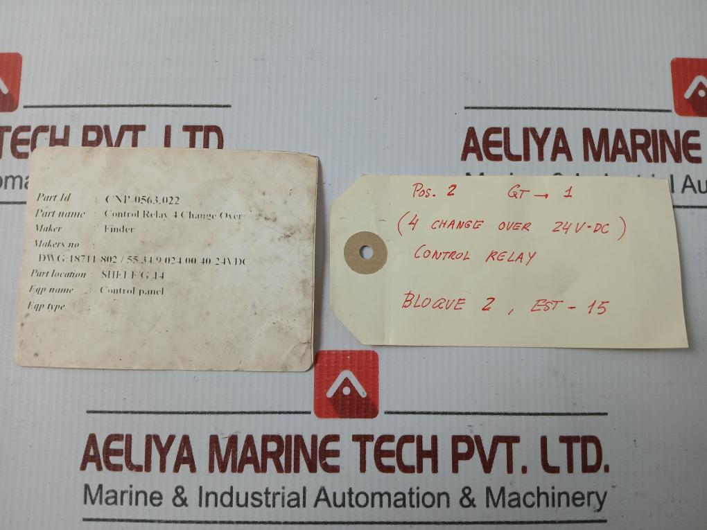 Lot Of 2x Finder 55.34.9.024.00.40 &nbsp;24v Dc - 50 Gm Control Relay