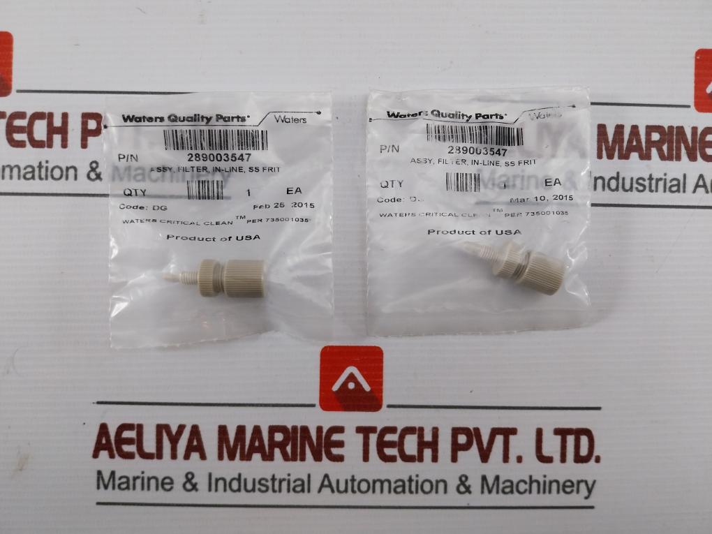 Lot Of 2x In-Line Filter Assembly Frit Waters 289003547