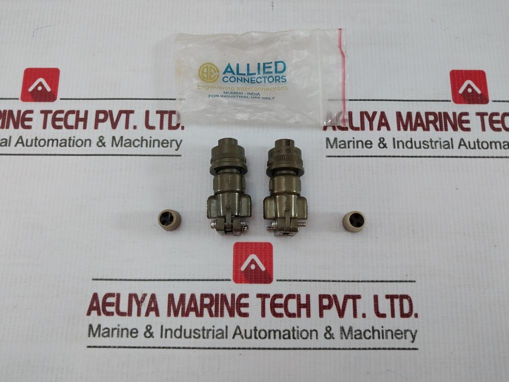 Lot Of 2x Ms 3106f Straight Cable Connector Allied