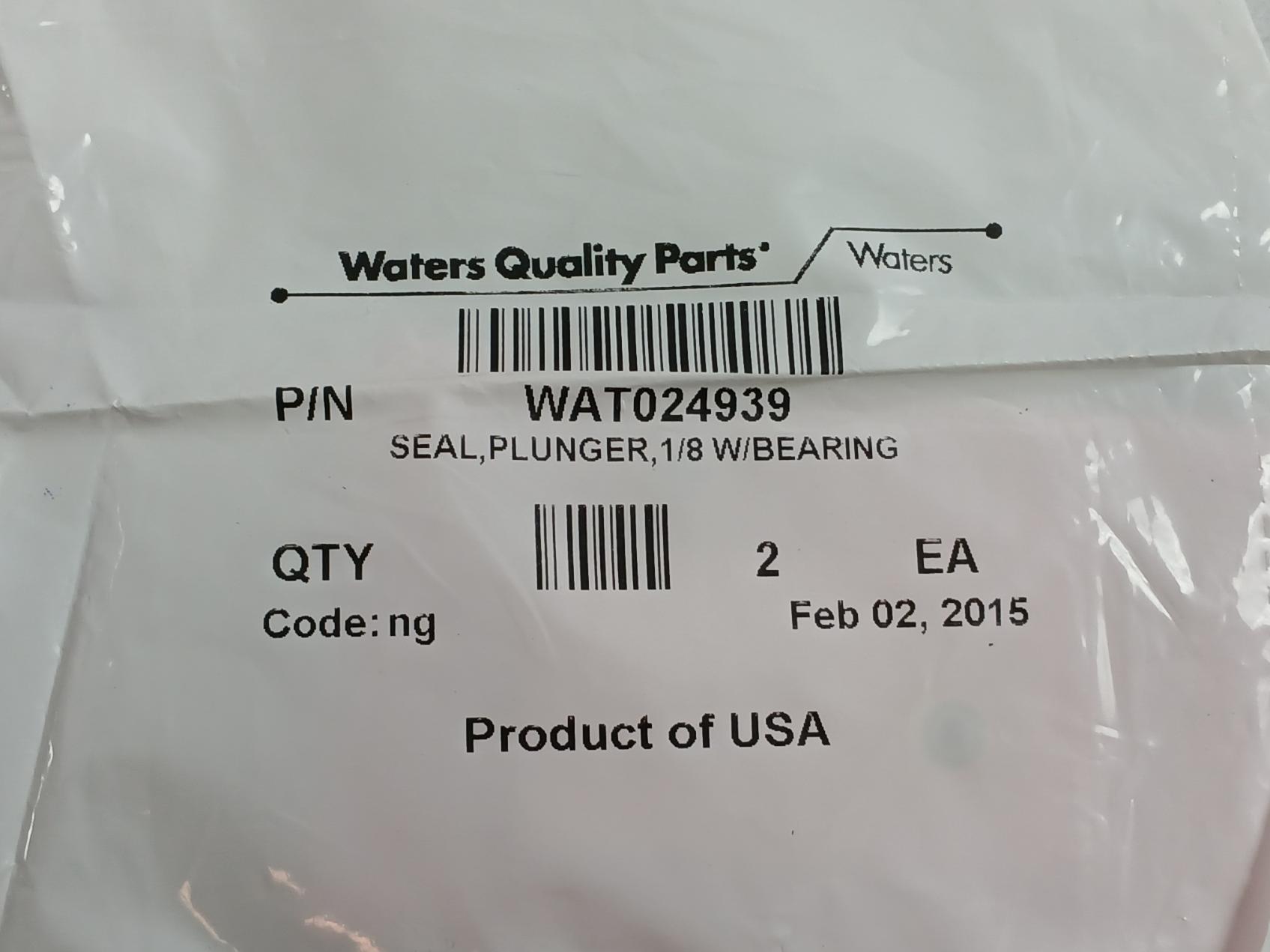 Lot Of 2x Plunger Seal 1/8 In With Bearing Part No: Wat024939 By Waters&nbsp;