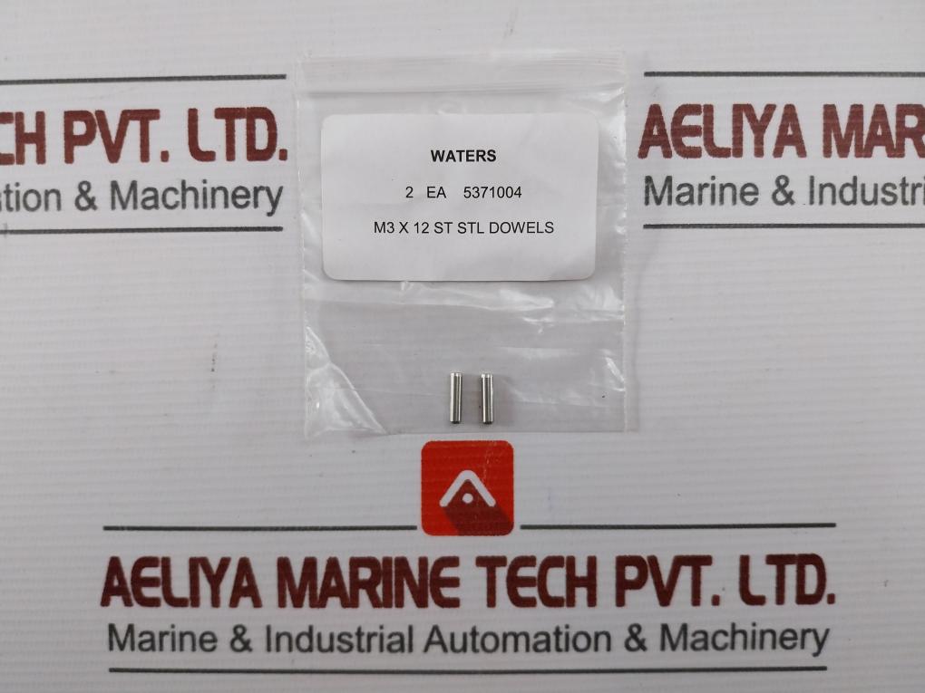 Lot Of 2x Precision Dowel Pin M3 X 12 St Stl Waters 5371004