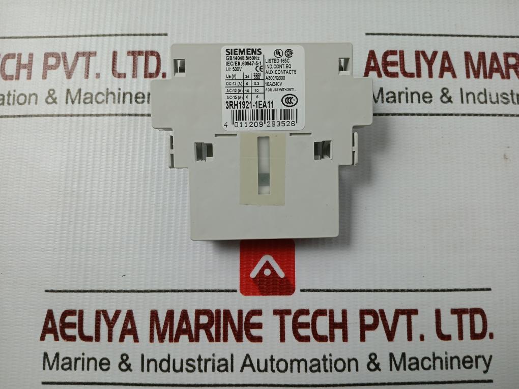 Lot Of 2x Siemens Auxiliary Contact Block 500v 3rh1921-1ea11