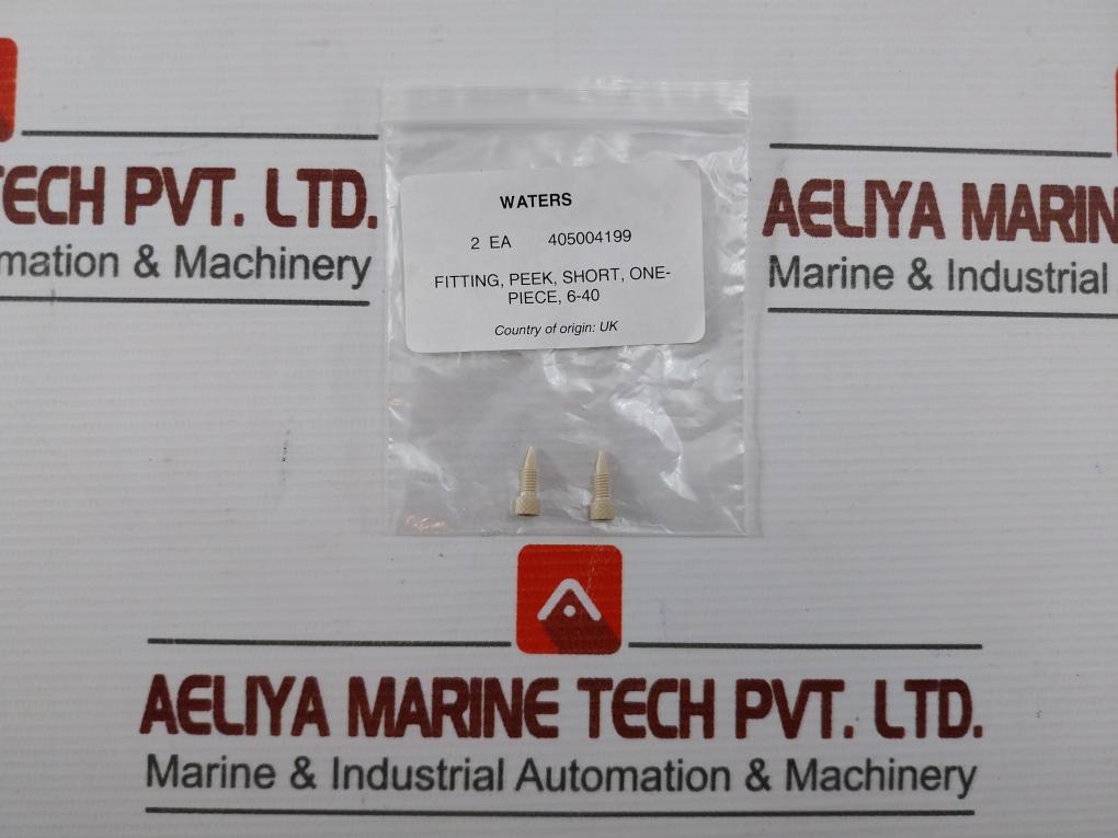 Lot Of 2x Waters Short One Piece Fitting 405004199 Peek 6-40