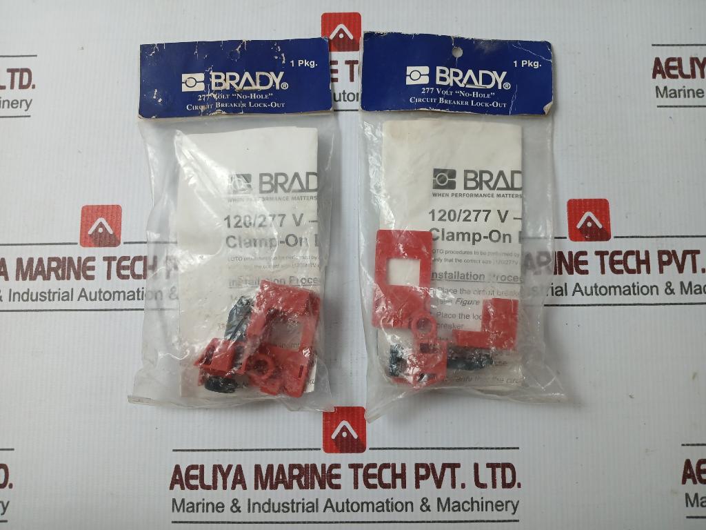 Lot Of 3X Brady 322-5072 "No-hole" Circuit Breaker Lock-out Rev B 277V