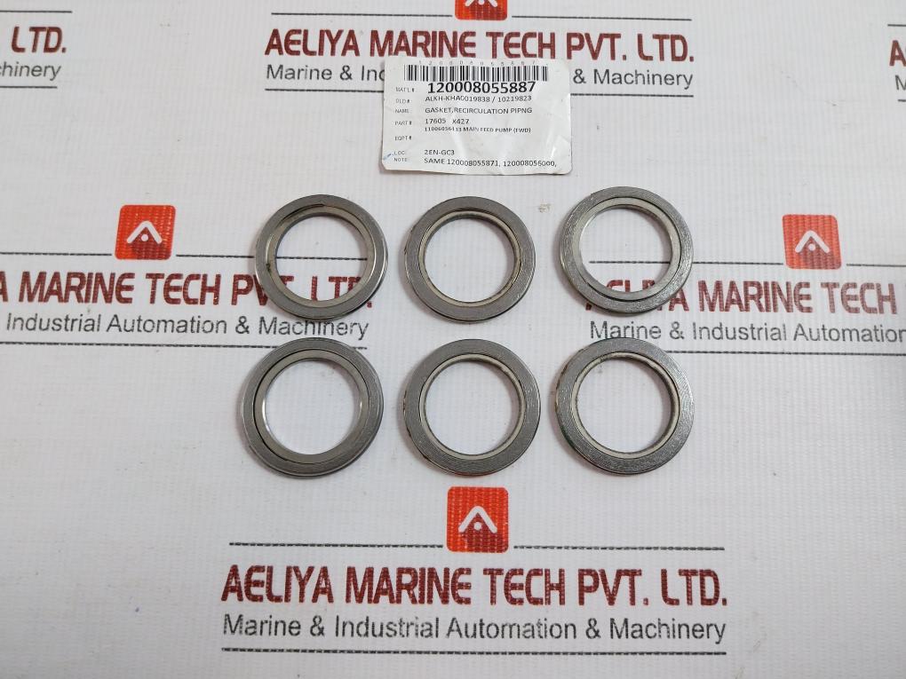 Lot Of 3x 17605 X427 Gasket For Recirculation Piping In New
