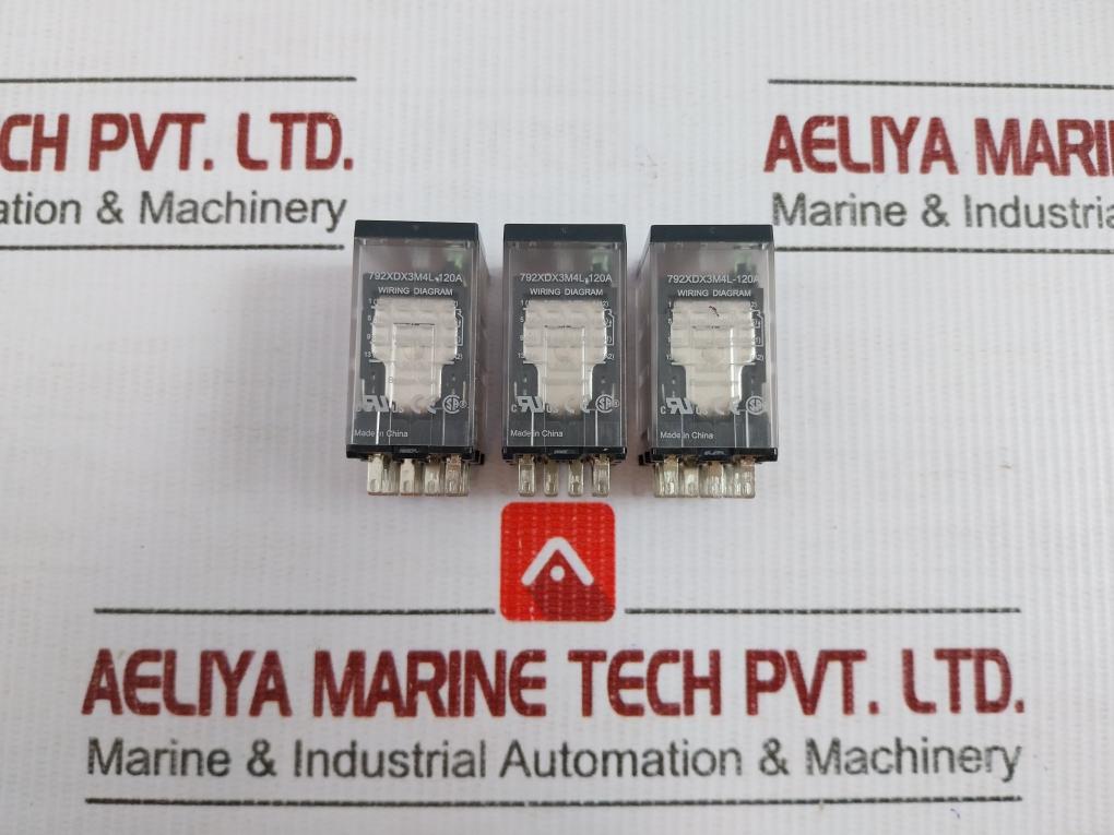 Lot Of 3x 792xdx3m4l-120a Power Relay By Schneider Electric 30vdc 3a