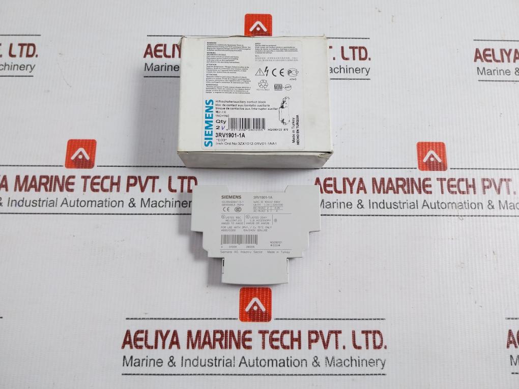 Lot Of 3x Auxiliary Contact Block Brand Siemens 3rv1901-1a