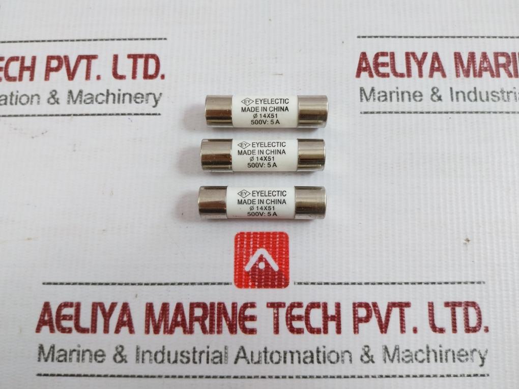 Lot Of 3x Cylindrical Cartridge Fuse 500v 5aeyelectic By Eyelectic