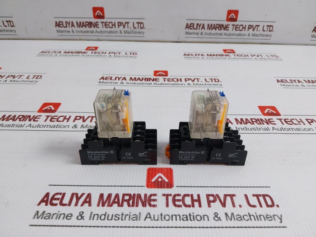 Lot Of 3x Drm570024lt Au Power Relay With Socket Base 24 Vdc Brand Weidmuller