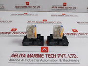 Lot Of 3x Drm570024lt Au Power Relay With Socket Base 24 Vdc Brand Weidmuller