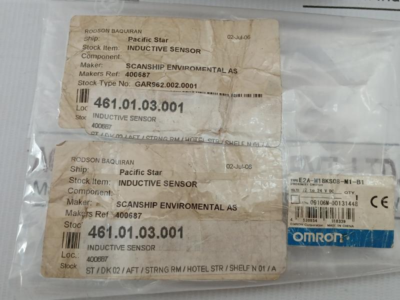 Lot Of 3x Inductive Sensor By Omron E2a-M18ks08-M1-B1