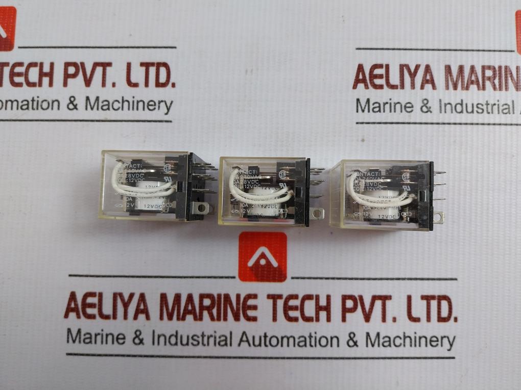 Lot Of 3x Ly3 Power Relay 12vdc Brand Omron