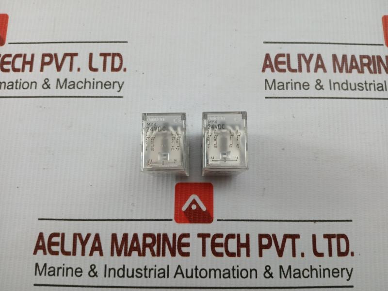 Lot Of 3x My4 Omron General Purpose Relay 24vdc 5a In New