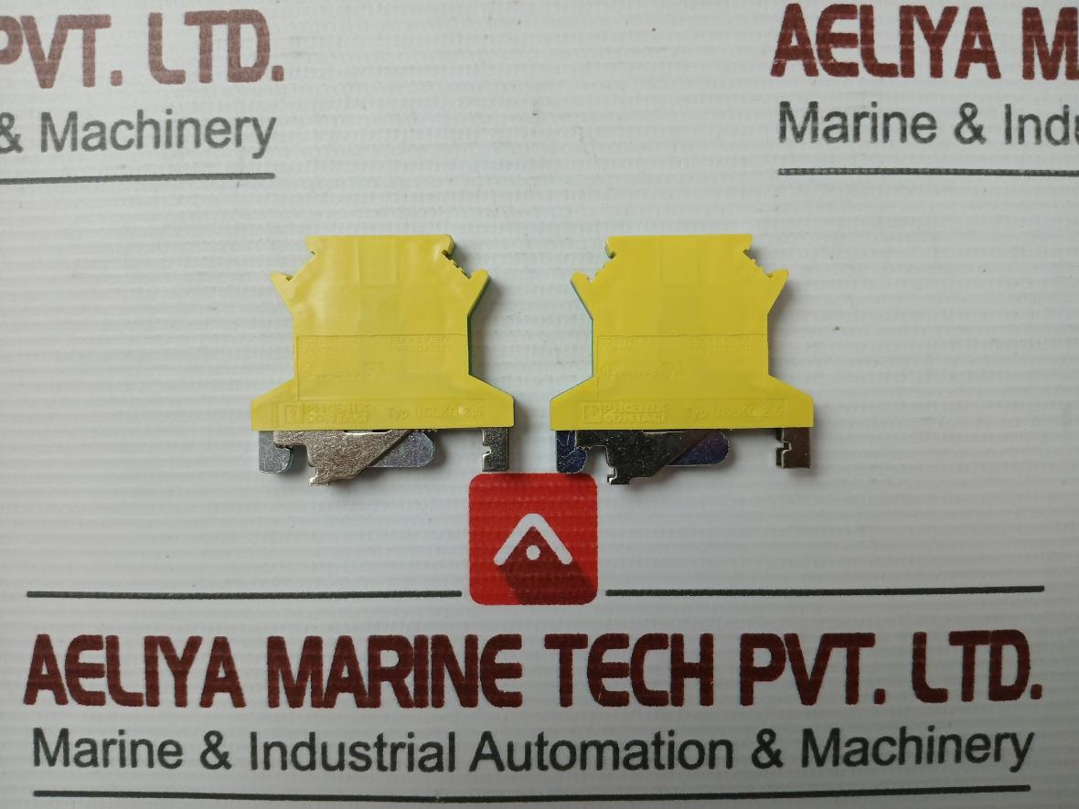 Lot Of 40X Protective Conductor Terminal Block Uslkg 2,5 By Phoenix Contact