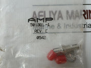 Lot Of 4X Amp 501381-1 Fiber Optic Cable Adapter Connector Rev-e