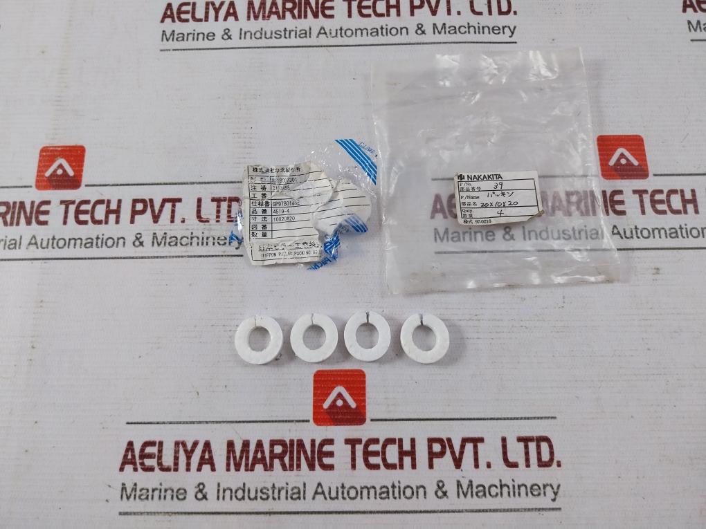 Lot Of 4X Nakakita 39 Rubber Seal 10 X 20 X 20 4519-4