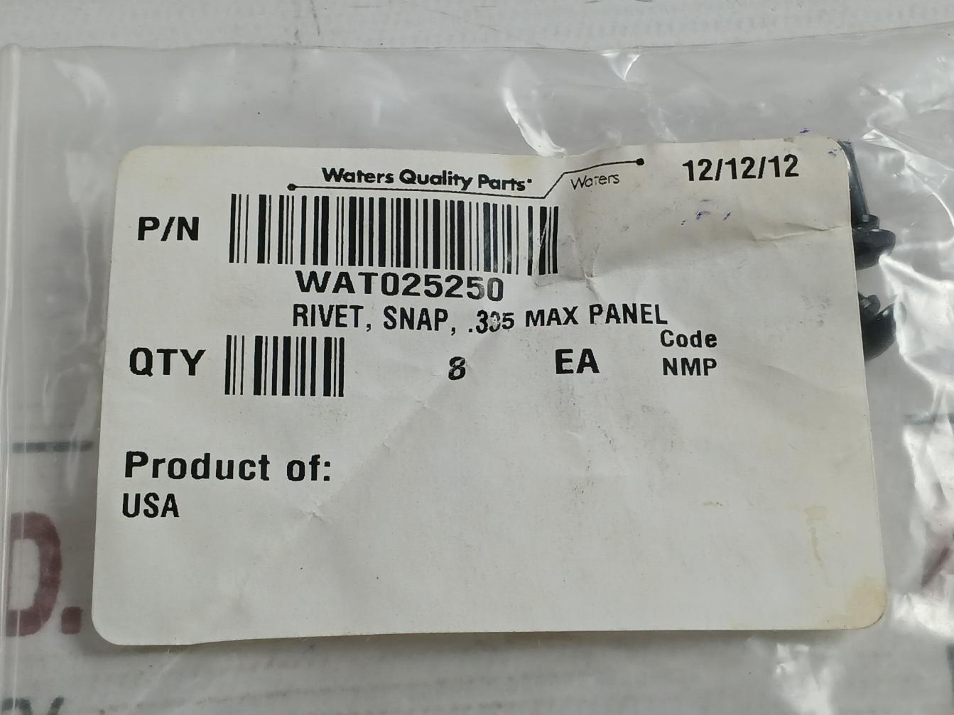 Lot Of 4X Snap Rivet .305 Max Waters Wat025250