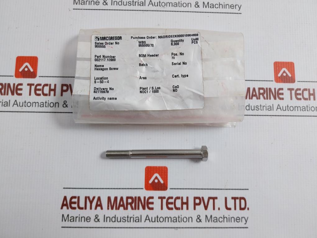 Lot Of 4x Hexagon Screw By Macgregor 002117.10900