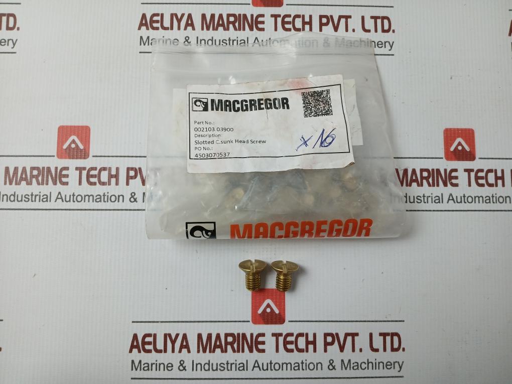 Lot Of 4x Macgregor &nbsp;C.Sunk Head Screw 002103 03900 Slotted