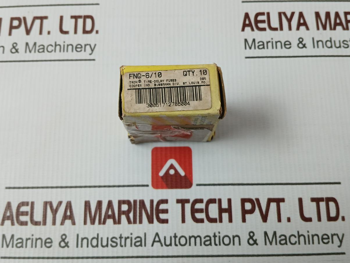 Lot Of 5X Bussmann Fnq-6/10 Time-delay Fuses 500V Ac 10Ka D05