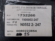 Lot Of 5X Parker N0552 2-247 O-ring Gen-II Mux Rev F2